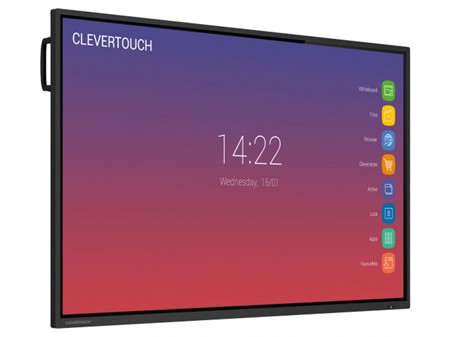 Clevertouch Impact Plus 55" 4K LED, 20-p, Skyddsglas, Android, Högt